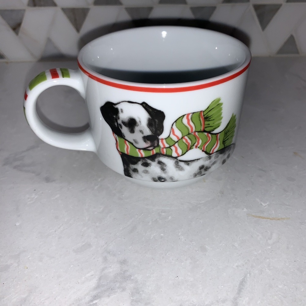 Park Avenue Puppies Christmas Tree by Pier 1 Mug Dogs & Tree City Red Scarf Hat